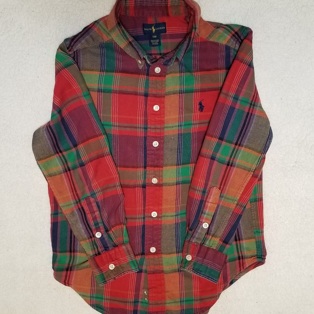 Ralph Lauren boys plaid shirt size 8